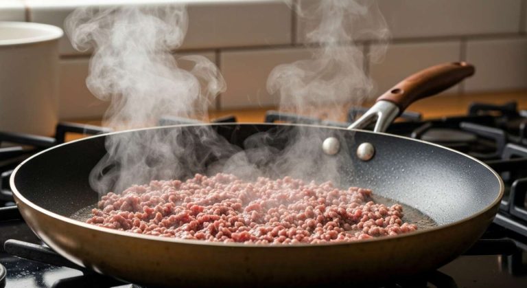 L'erreur de ne pas laisser la viande hachée bien colorer avant d'ajouter les autres ingrédients