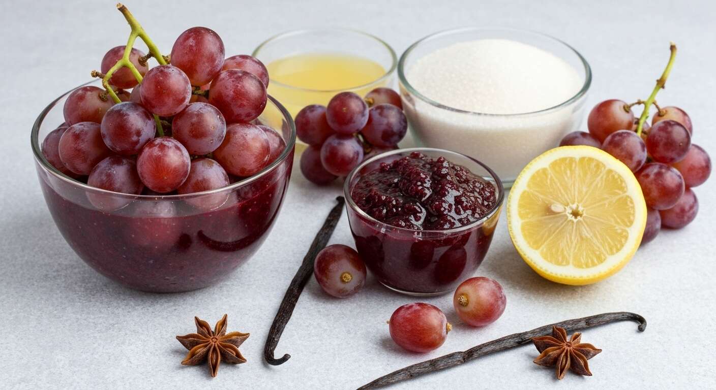 Recette de confiture de raisins rouges maison
