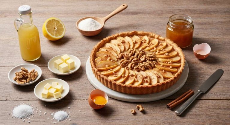 Recette de tarte pomme et noix