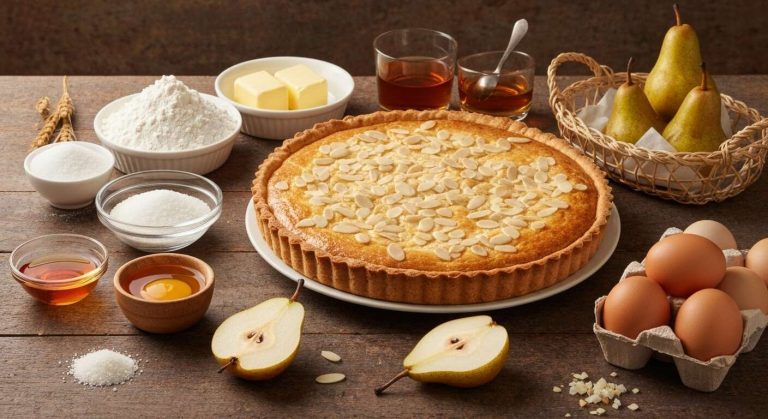Recette de la tarte amandine aux poires de Mercotte
