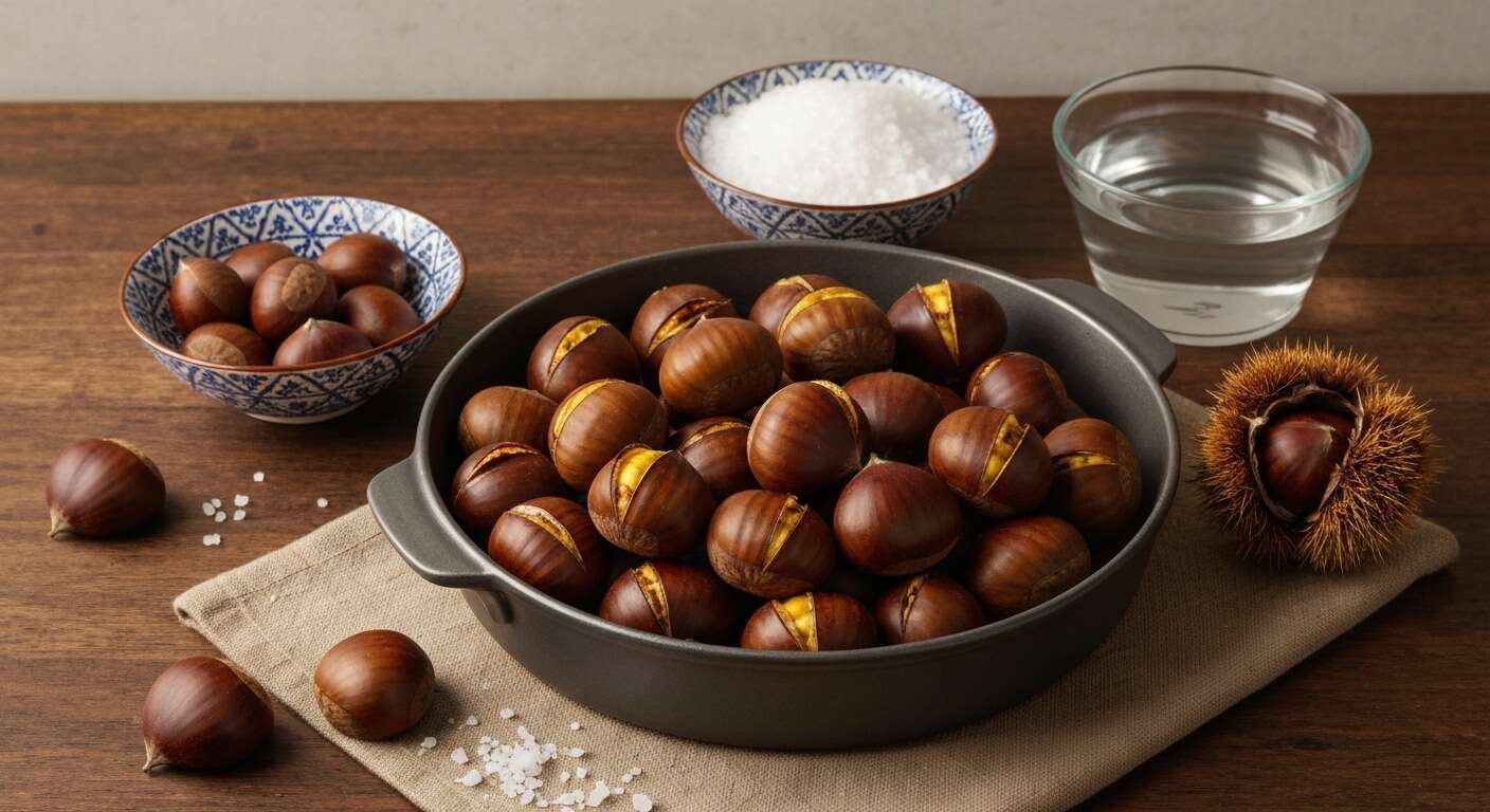 Châtaignes grillées au four : recette gourmande et facile