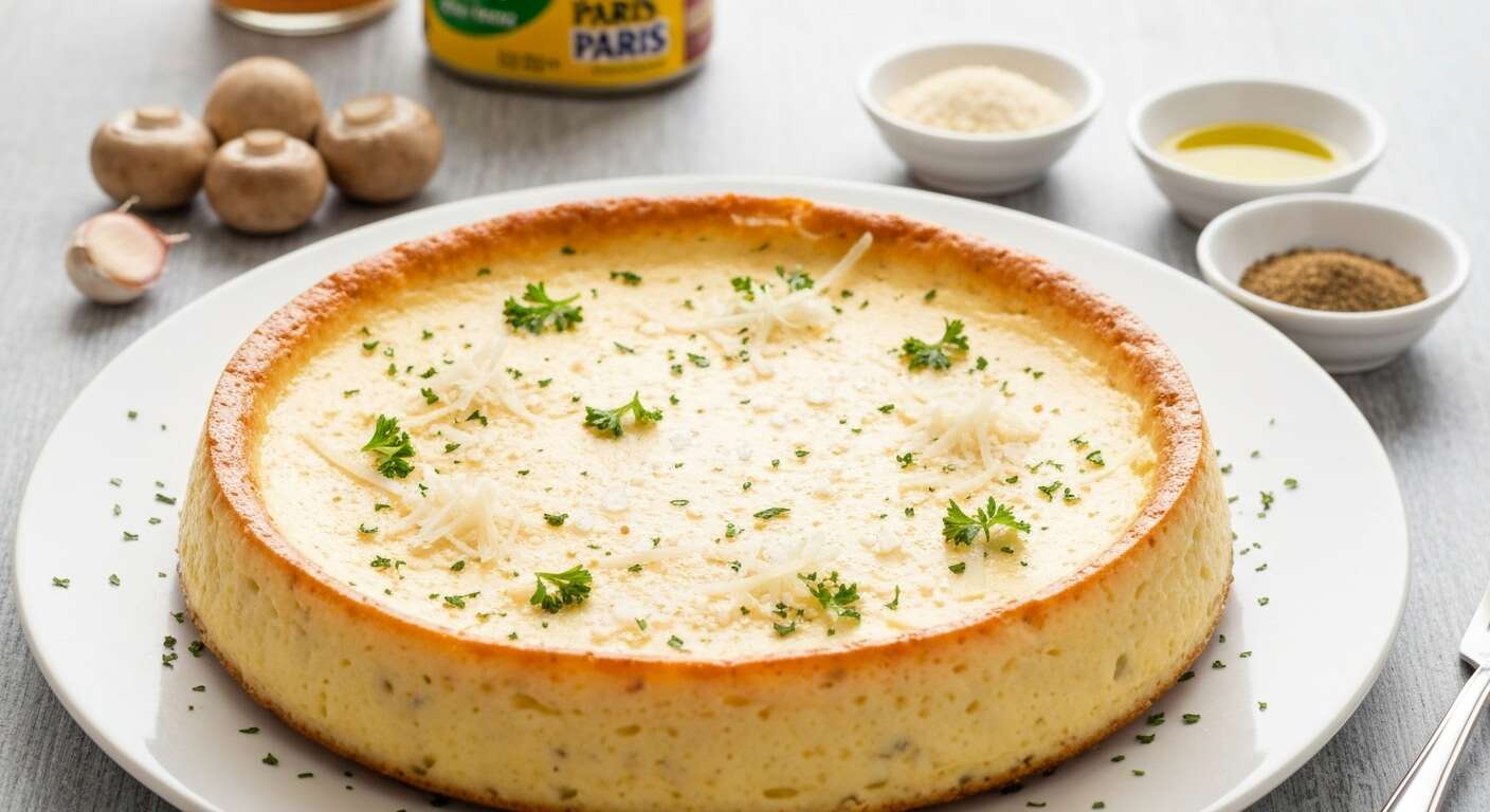 Flan Savoureux aux Champignons et Parmesan