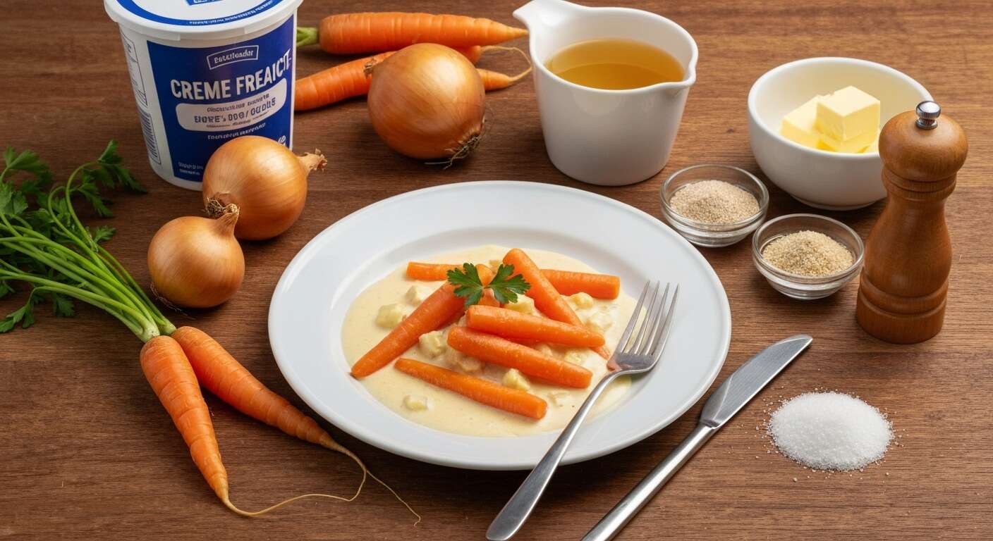 Carottes à la crème : recette facile et savoureuse