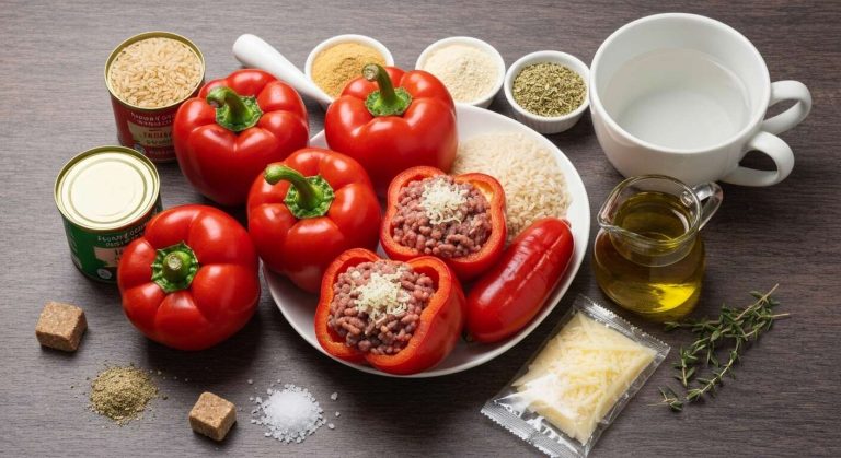 Poivrons farcis au boeuf : recette savoureuse