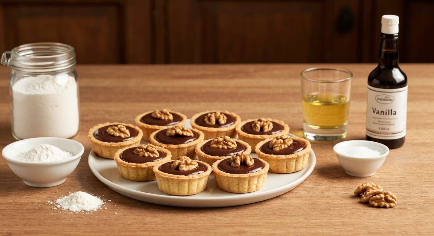 Mini-tartelettes chocolat-noix : recette gourmande