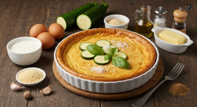 Flan de courgettes au parmesan : recette facile et savoureuse