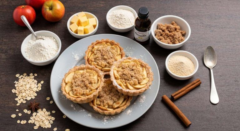 Tartelettes crumble à la pomme : recette facile et gourmande