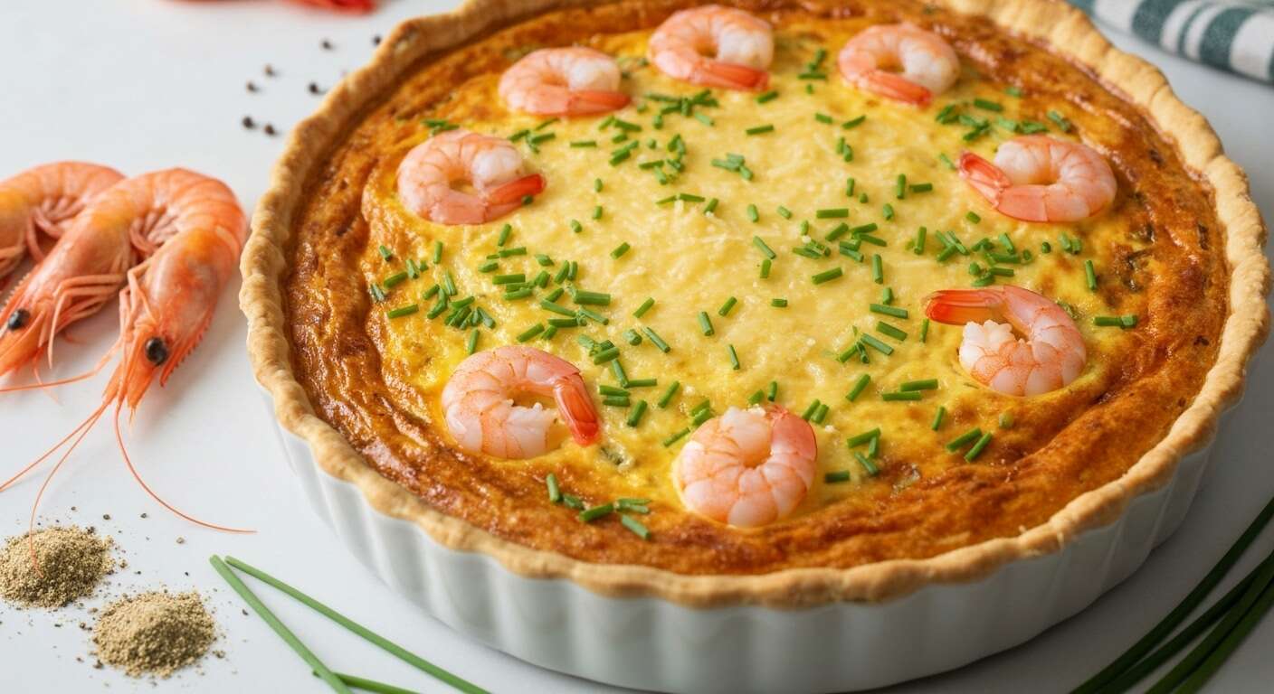Quiche aux crevettes : recette gourmande et facile