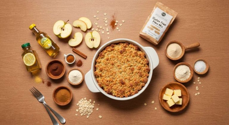 Crumble aux pommes sans gluten : recette facile et savoureuse