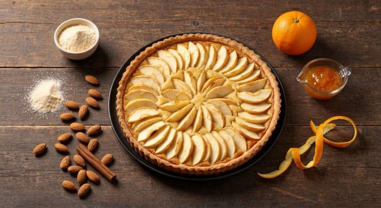 Tarte aux pommes et poudre d'amandes : recette gourmande