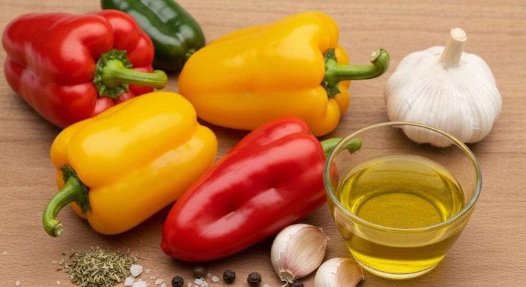Poivrons marinés à l'ail et huile d'olive : recette savoureuse