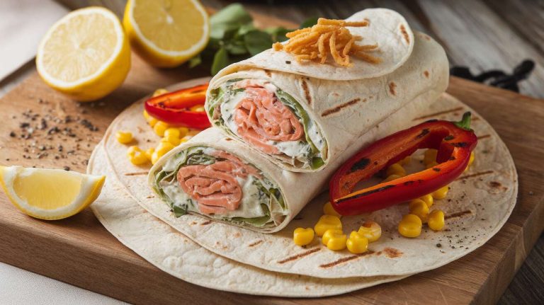 Wrap de saumon, ail et fines herbes : recette facile et rapide