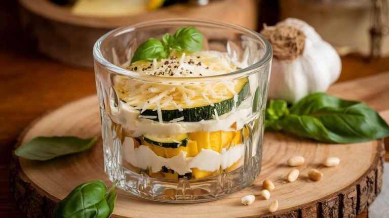 Verrines Courgette Parmesan : recette Facile et Savoureuse