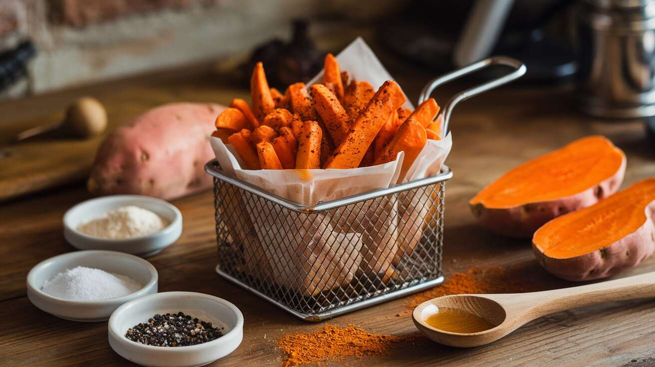 Frites de patates douces à la friteuse : recette facile et savoureuse
