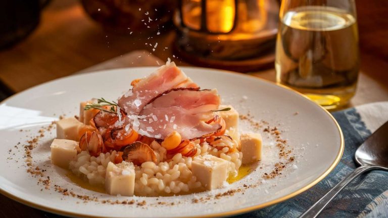 Risotto de coquillettes au jambon : recette simple et savoureuse
