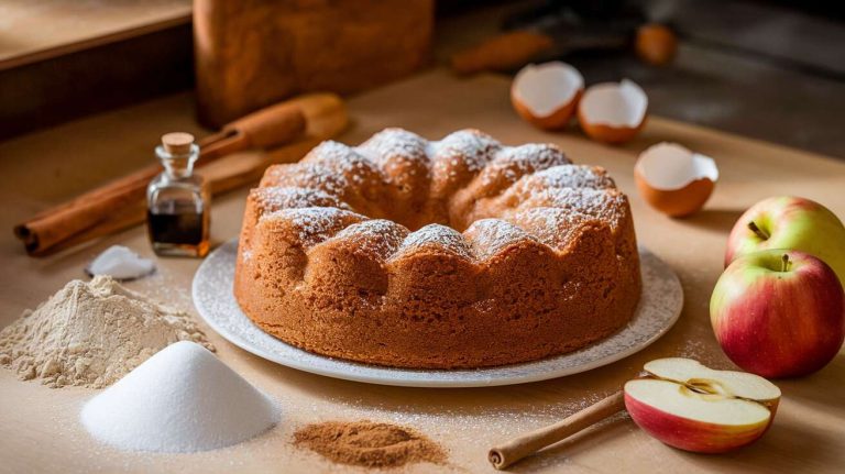 Gâteau léger à la compote de pommes : la recette facile