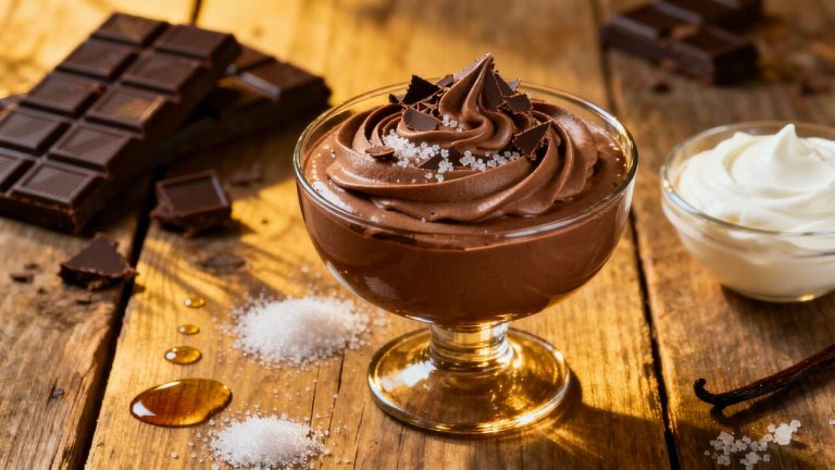 Mousse au chocolat et crème fraîche : recette gourmande