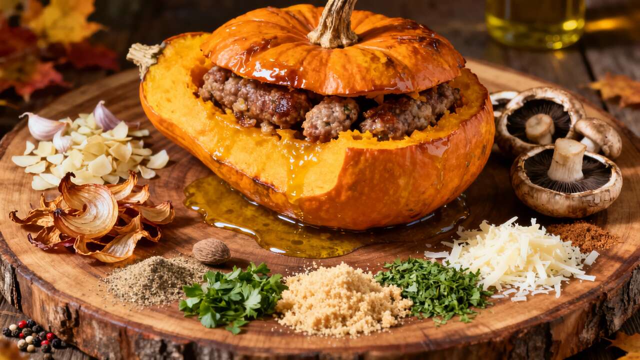 Potimarron Farci à la Chair à Saucisse : recette Savoureuse