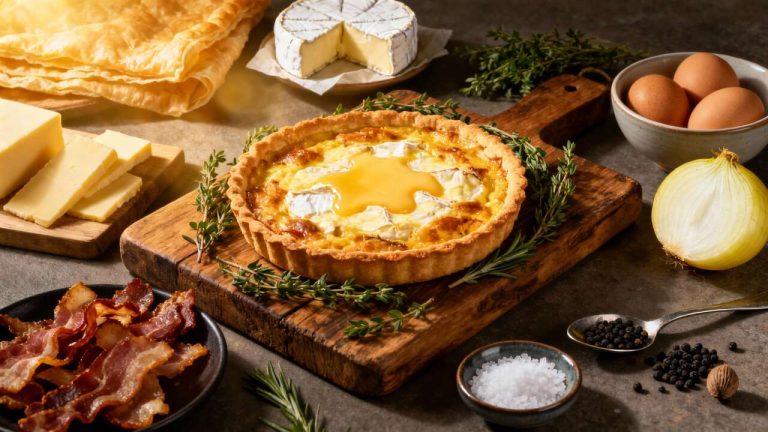 Tarte au camembert facile : recette savoureuse