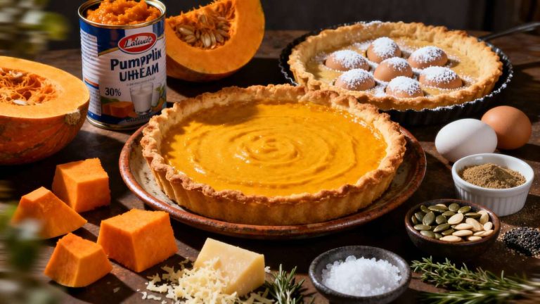 Recette de tarte salée au potiron facile et savoureuse