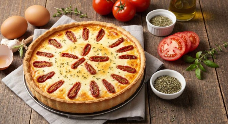 Recette de tarte chèvre et tomate facile et savoureuse