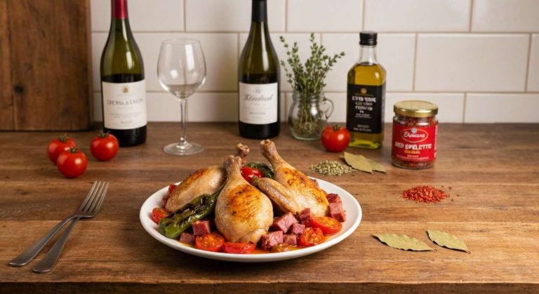 Recette authentique de poulet basquaise à l'ancienne