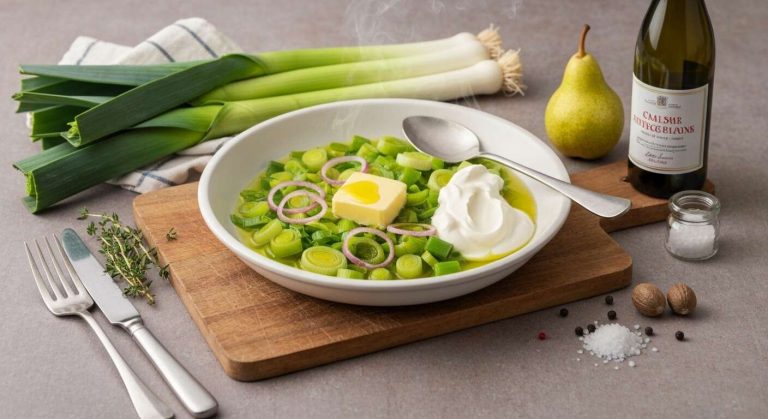 Fondue de poireaux mijotée au vin blanc : recette savoureuse