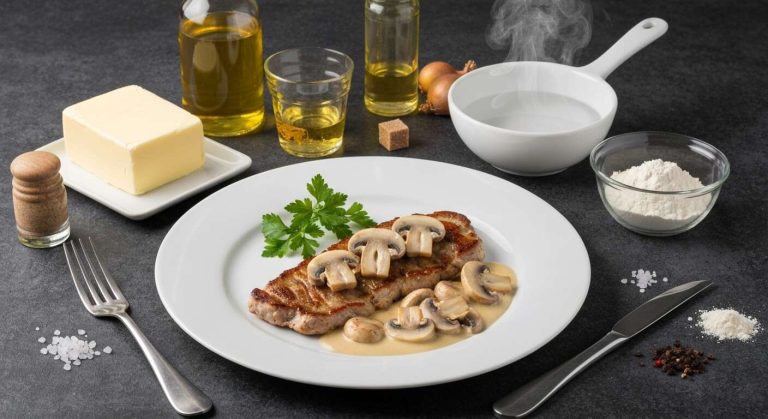 Escalopes de veau à la normande : délice aux champignons