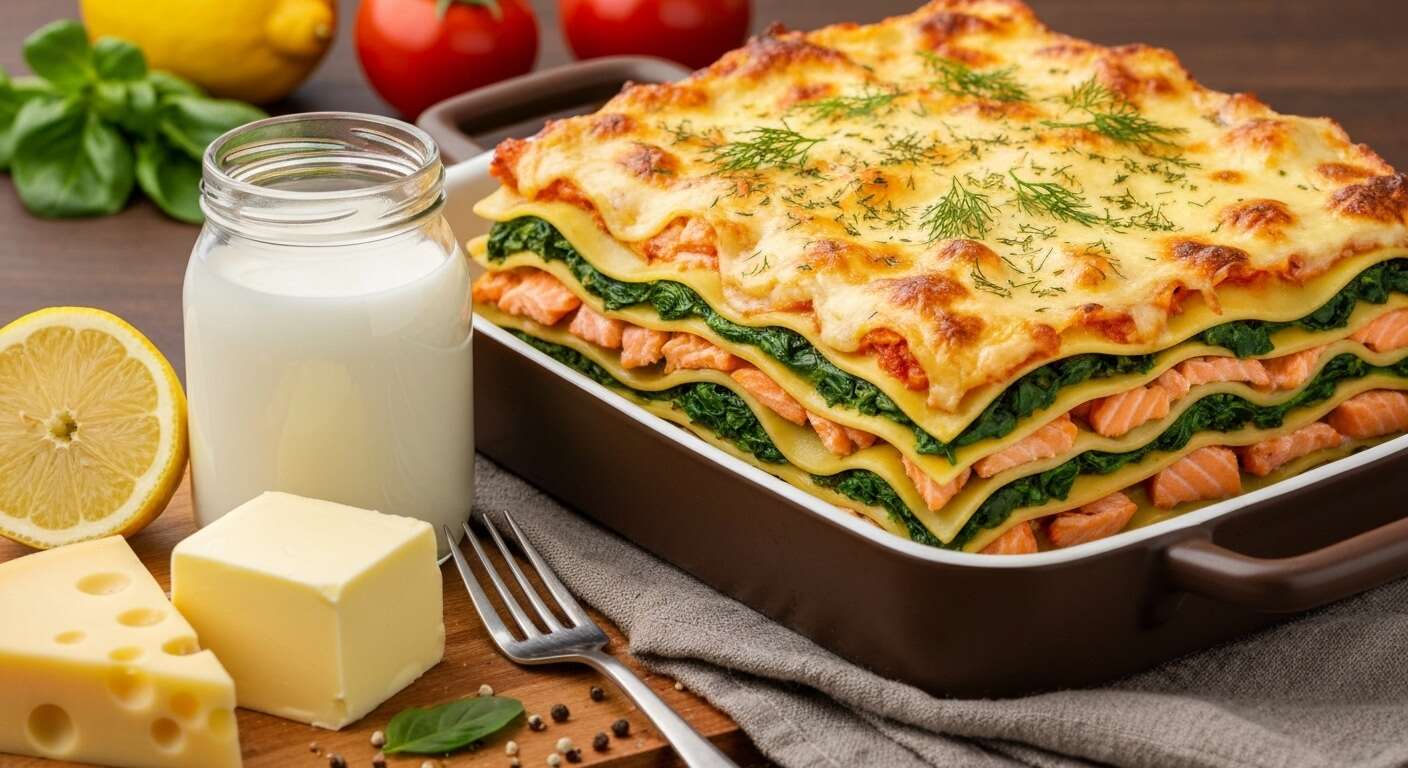 Lasagnes saumon et épinards : recette gourmande