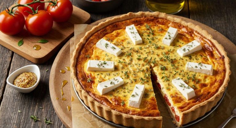 Quiche aux tomates et chèvre : recette facile et savoureuse
