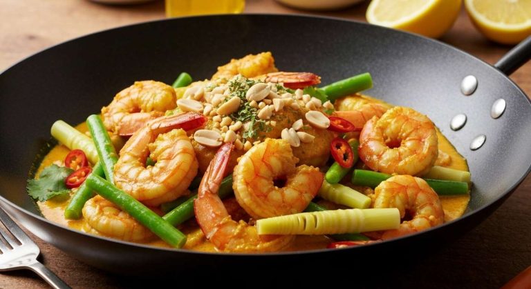 Wok de crevettes au curry et lait de coco : une recette savoureuse