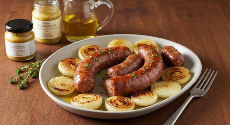 Andouillette à l'oignon grillée au four : recette savoureuse