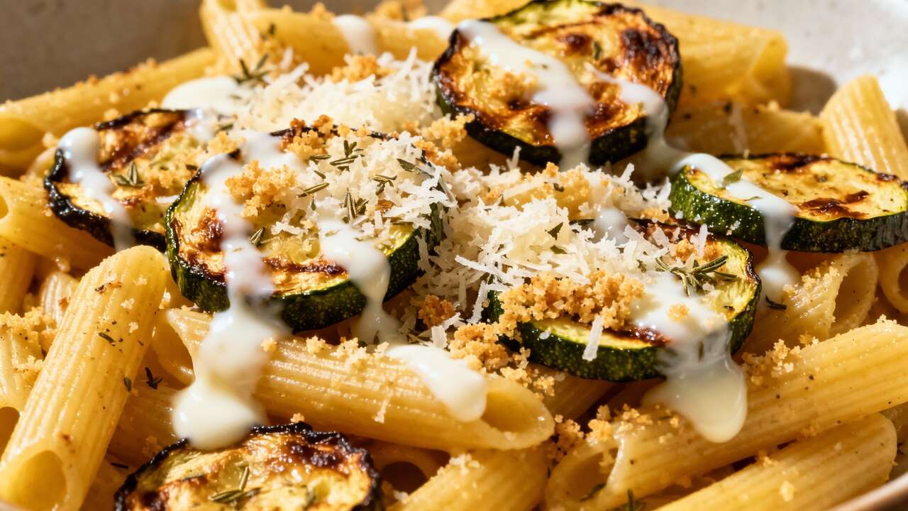 Gratin de pâtes aux courgettes : recette savoureuse et facile