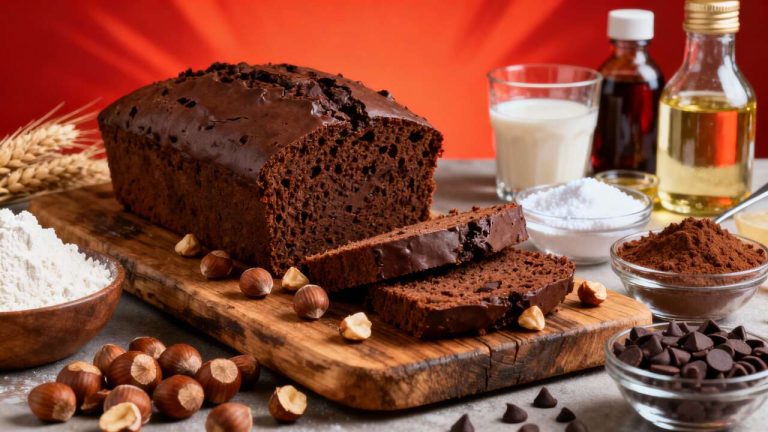 Cake au chocolat et noisettes : recette gourmande et facile