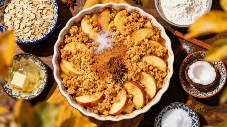Crumble Légèr aux Pommes : recette Facile et Rapide