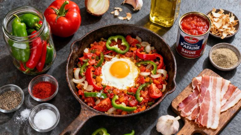 Pipérade à l&rsquo;œuf : recette traditionnelle facile et rapide