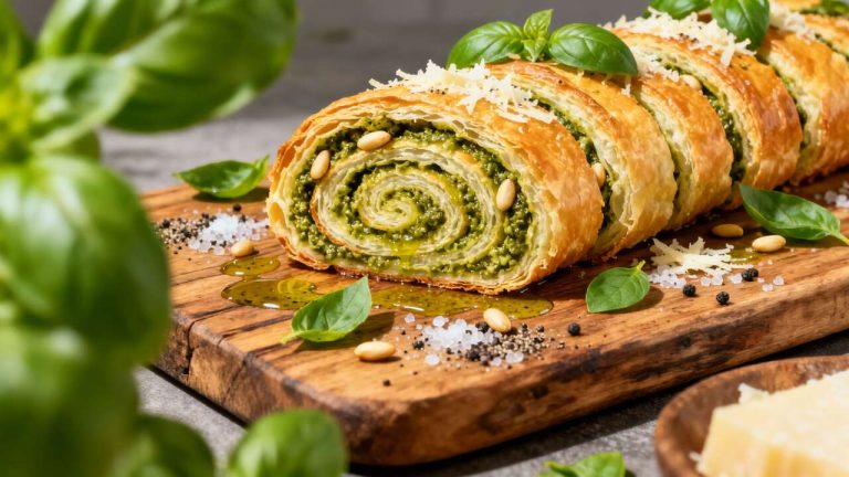 Roulé au pesto : recette savoureuse et facile à réaliser