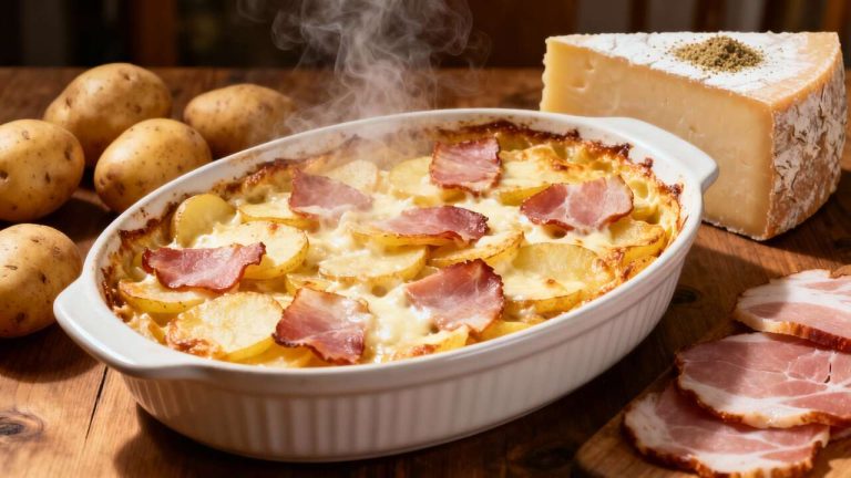 Gratin de pommes de terre et jambon blanc maison : recette savoureuse