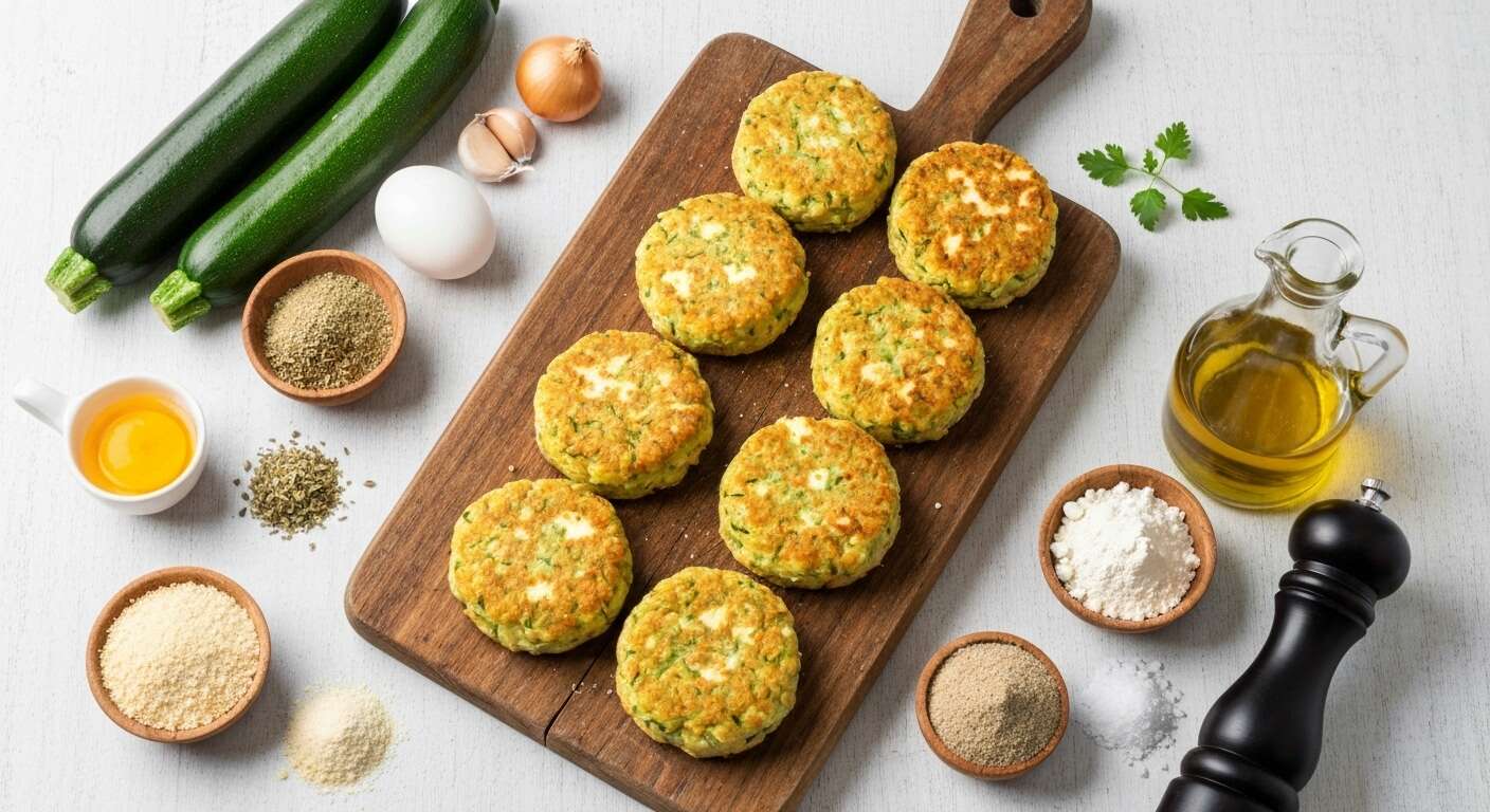 Galettes courgette et feta au four : recette facile