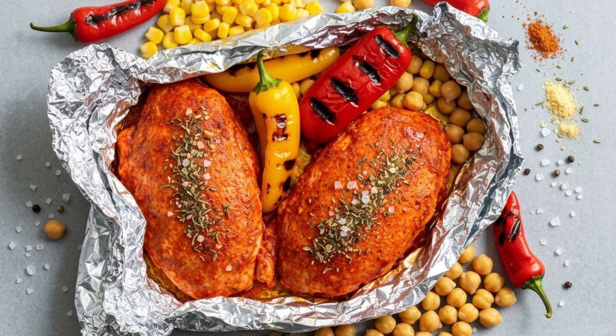 Escalopes de poulet marinées au paprika en papillotes : recette savoureuse