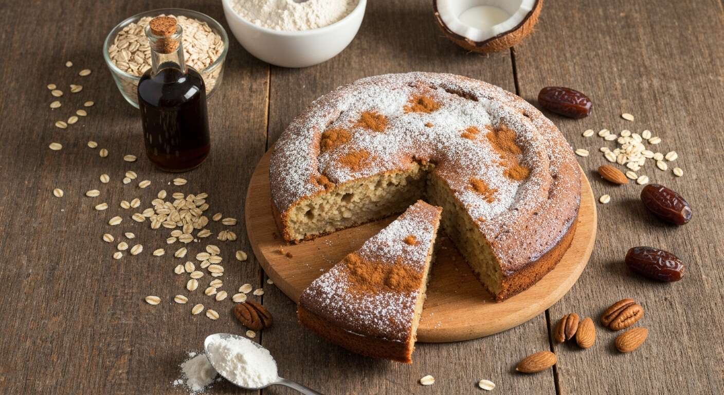 Cake sans sucre aux flocons d'avoine : recette saine et gourmande