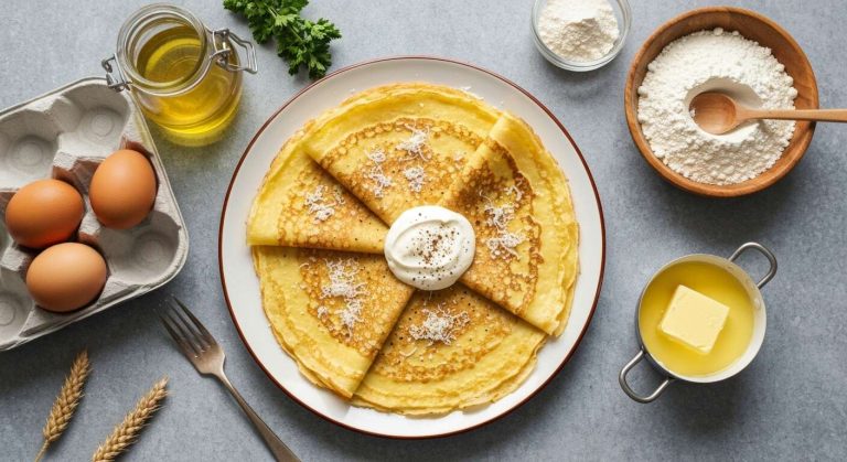 Crêpes salées au fromage : recette savoureuse étape par étape