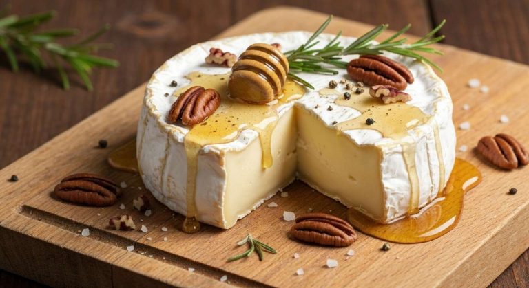 Brie au four : miel et romarin