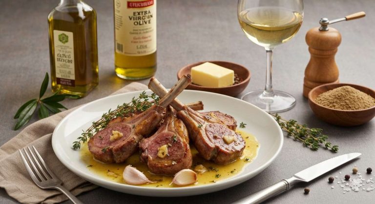 Côtelettes d'agneau : recette sauce ail et thym