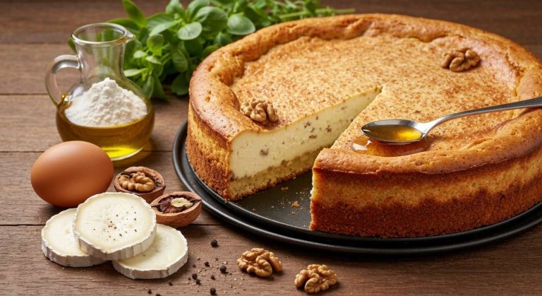 Cake chèvre, noix et miel : recette savoureuse