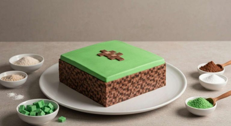 Gâteau d'anniversaire Minecraft : recette facile et créative