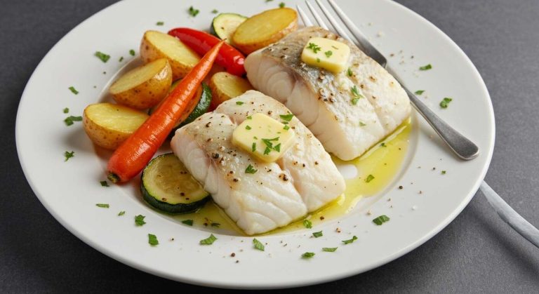 Cabillaud au Vin Blanc et Légumes Rôtis : recette Gourmande au Four