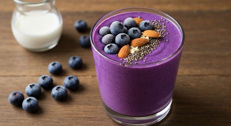 Smoothie aux myrtilles : recette facile et rapide