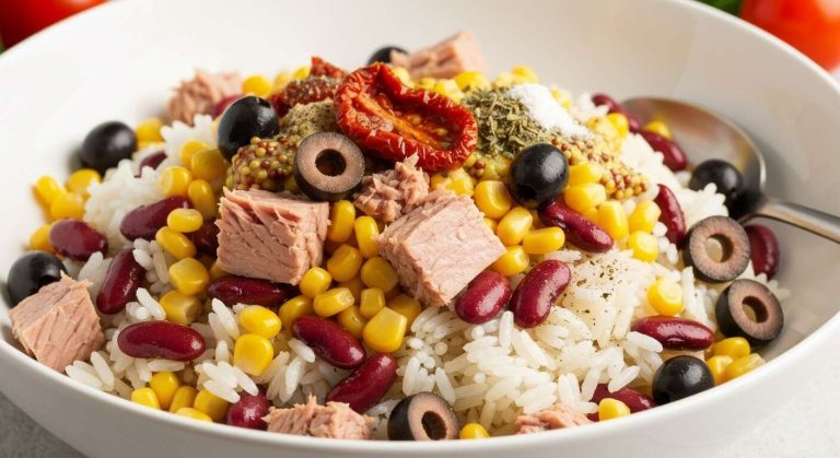 Salade de riz froid : recette simple et savoureuse