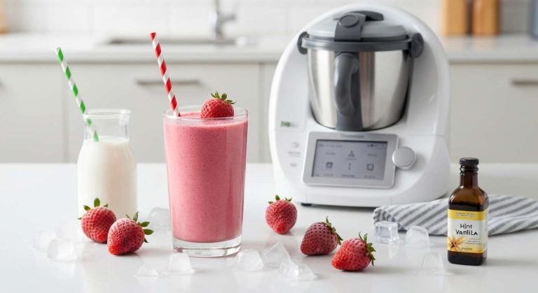 Smoothie Fraise au Thermomix : recette Facile et Rafraîchissante